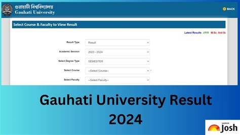 Gauhati University Result 2024 OUT at guportal.in; Direct Link to .